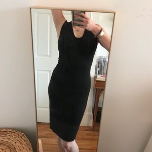 T by Alexander Wang Scoop Neck Black Dress